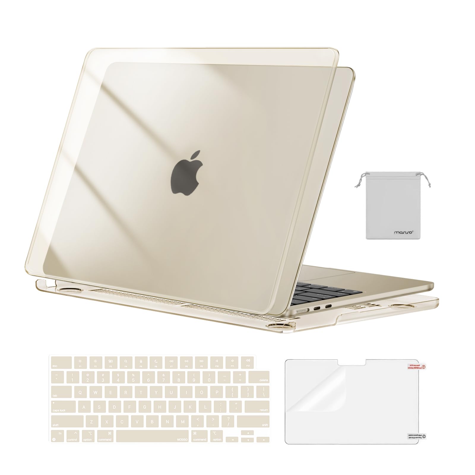 MOSISO Compatible with MacBook Air 13 inch Case M5 2026 M4 2025 M3