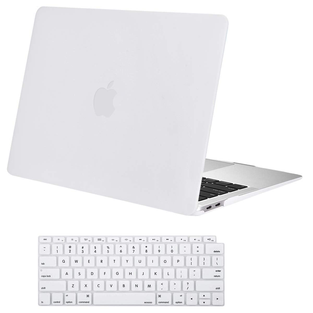 MOSISO Compatible with MacBook Air 13 inch Case 2022 2021 2020 2019 2018 Release A2337 M1 A2179 A1932 Touch ID, Plastic Hard Shell Cover&Keyboard Cover for MacBook Air 13.3 inch Case, Black