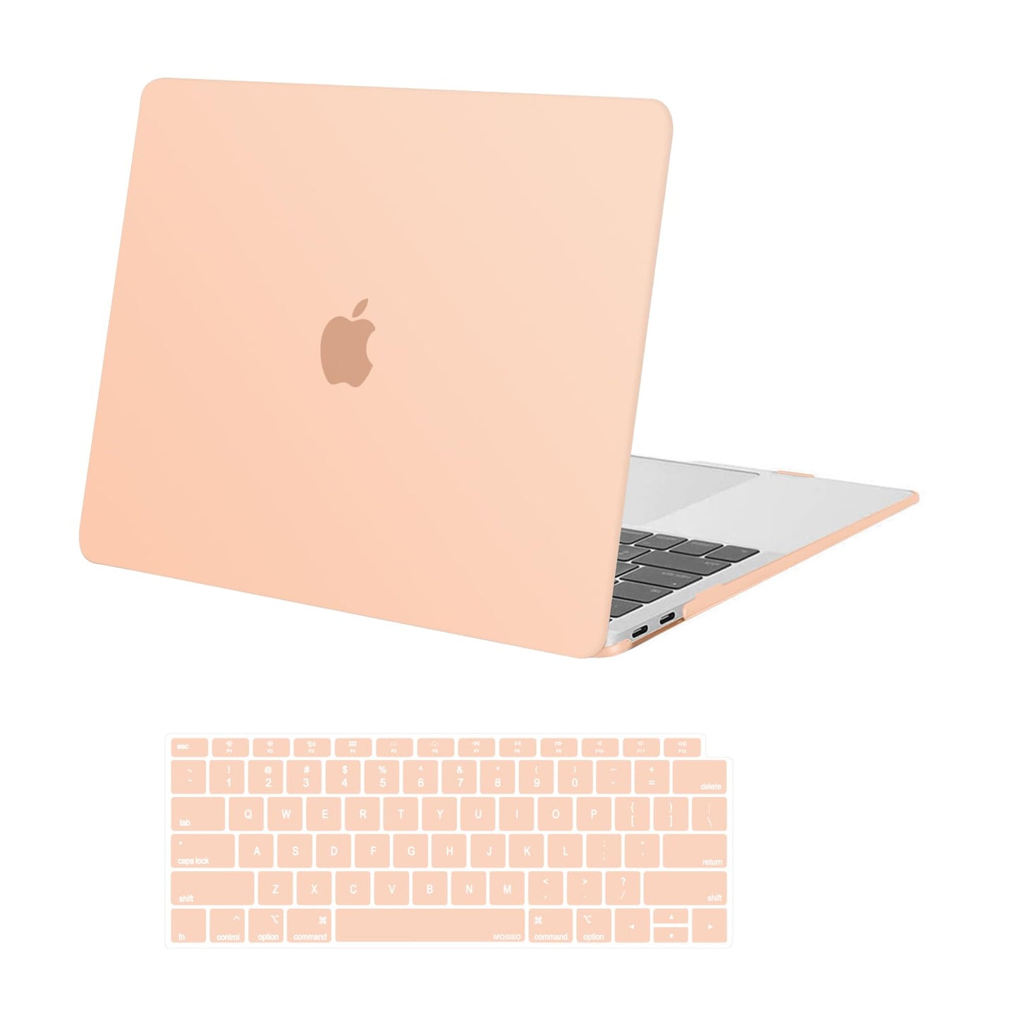 MOSISO Compatible with MacBook Air 13 inch Case 2022 2021 2020 2019 2018 Release A2337 M1 A2179 A1932 Touch ID, Plastic Hard Shell Cover&Keyboard Cover for MacBook Air 13.3 inch Case, Black