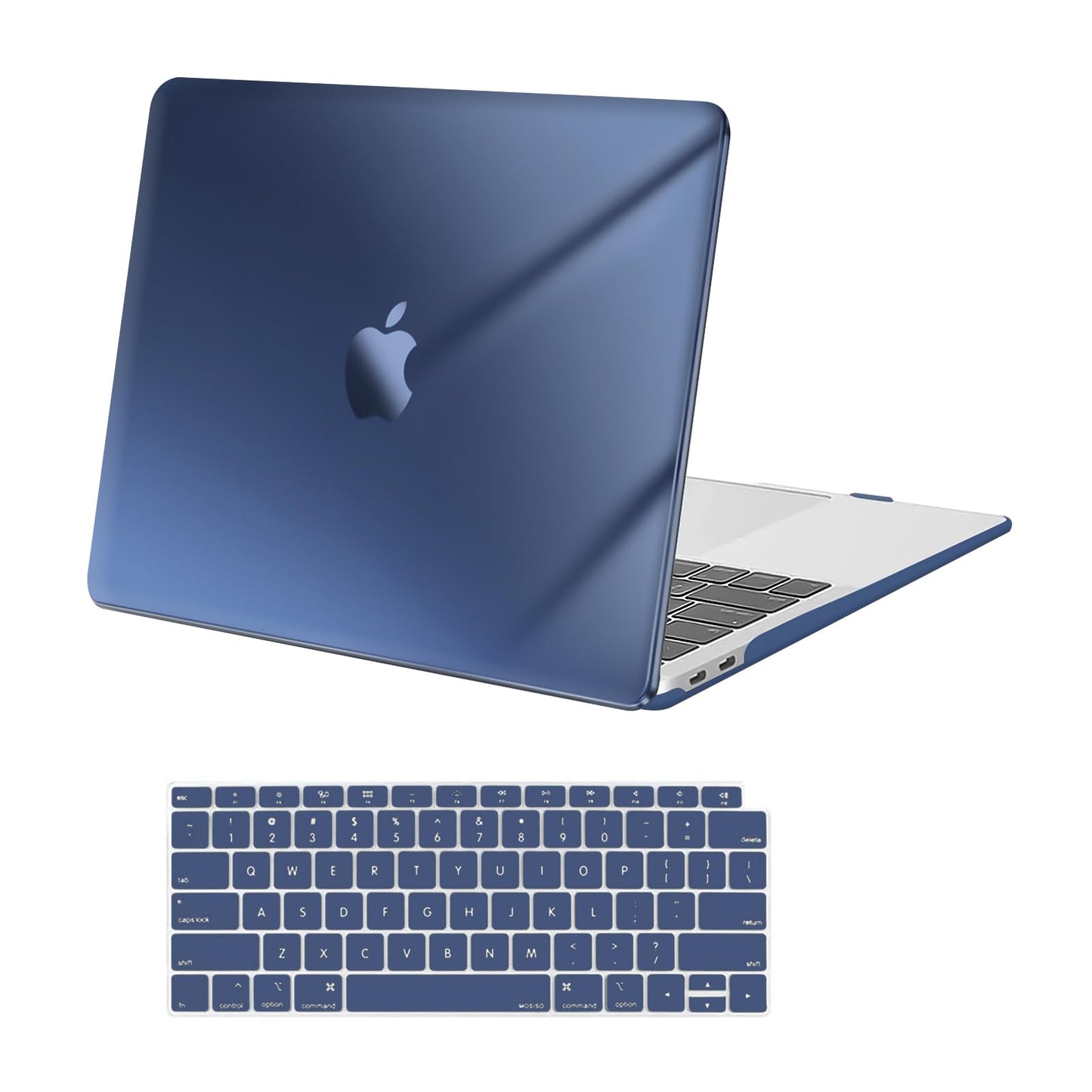 MOSISO Compatible with MacBook Air 13 inch Case 2022 2021 2020 2019 2018 Release A2337 M1 A2179 A1932 Touch ID, Plastic Hard Shell Cover&Keyboard Cover for MacBook Air 13.3 inch Case, Black