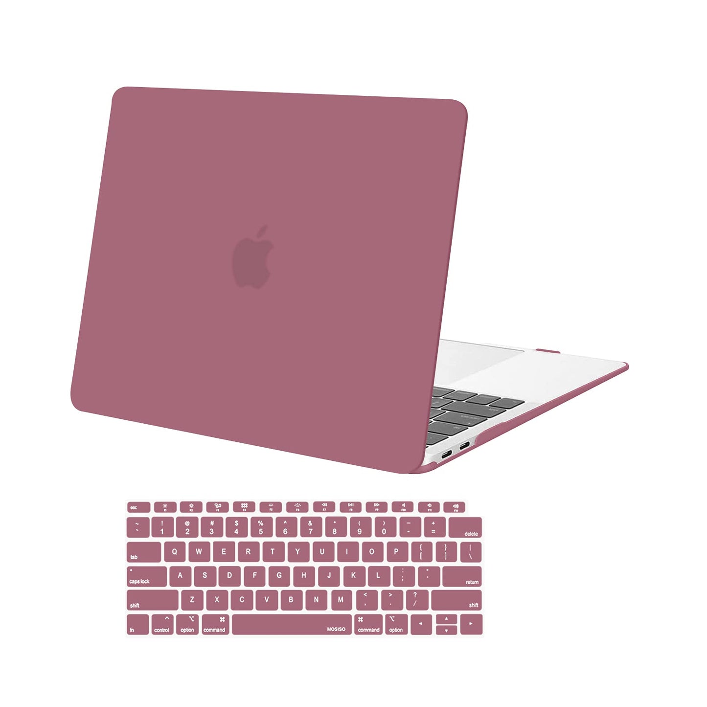 MOSISO Compatible with MacBook Air 13 inch Case 2022 2021 2020 2019 2018 Release A2337 M1 A2179 A1932 Touch ID, Plastic Hard Shell Cover&Keyboard Cover for MacBook Air 13.3 inch Case, Black