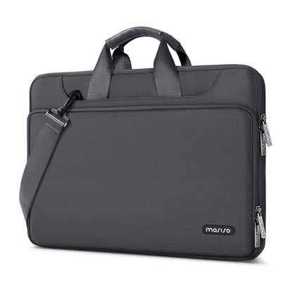 MOSISO 360 Protective Laptop Shoulder Bag Compatible with 13-17.3 inch Dell XPS/HP Pavilion/Ideapad/Acer/Alienware/HP Omen,Matching Color Sleeve with Belt iMosiso