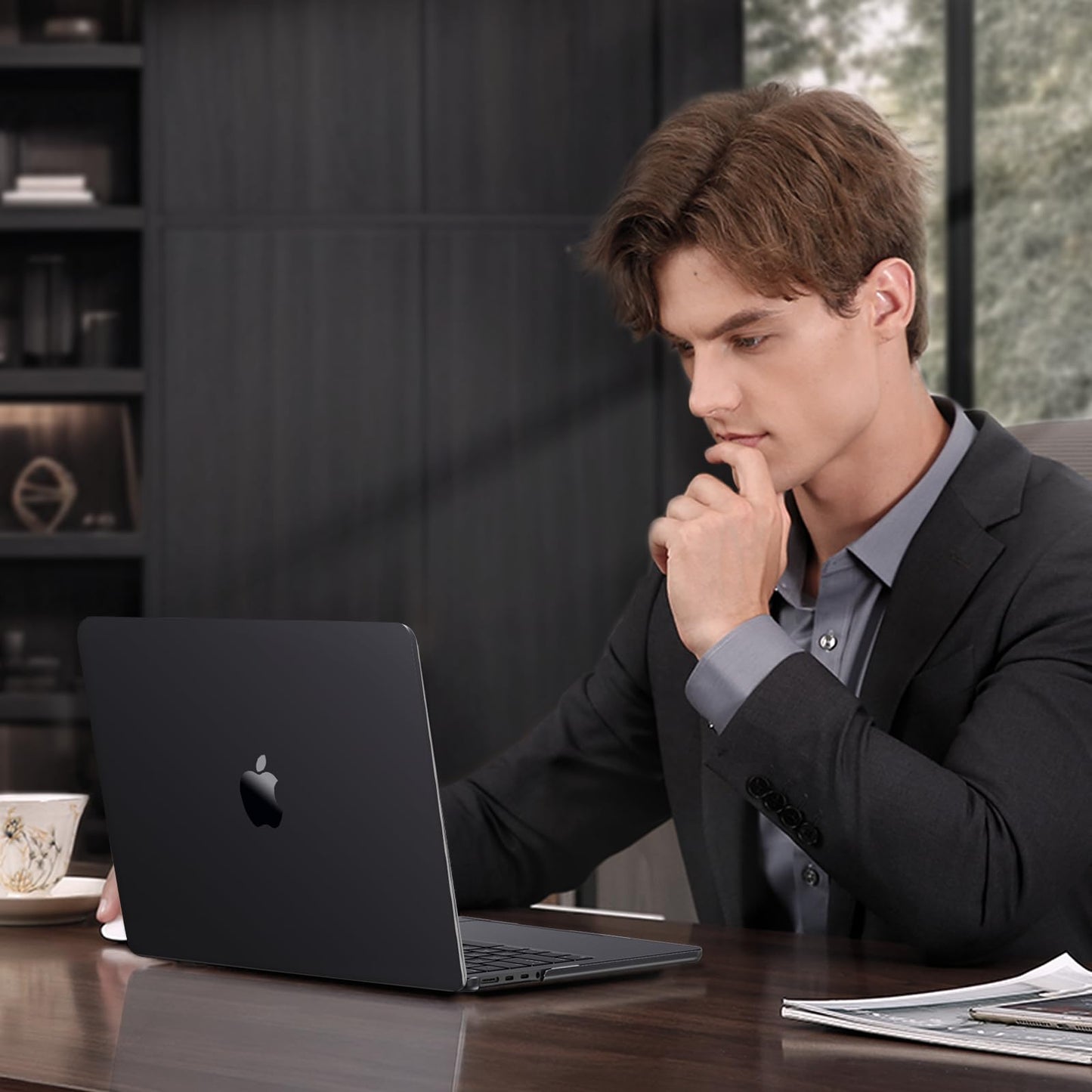 MOSISO Compatible with MacBook Pro 16 inch Case 2025 2024 2023 2022 2021 M4 M3 M2 M1 A3403 A3186 A2991 A2780 A2485, Slim Natural Original Color Hard Shell&Keyboard Skin&Screen Film, Space Black Clear