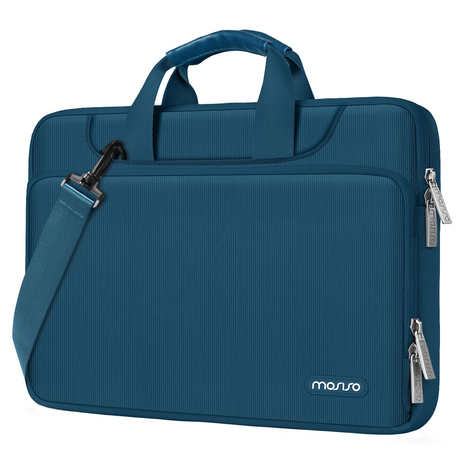 MOSISO 360 Protective Laptop Shoulder Bag Compatible with 13-17.3 inch Dell XPS/HP Pavilion/Ideapad/Acer/Alienware/HP Omen,Matching Color Sleeve with Belt iMosiso