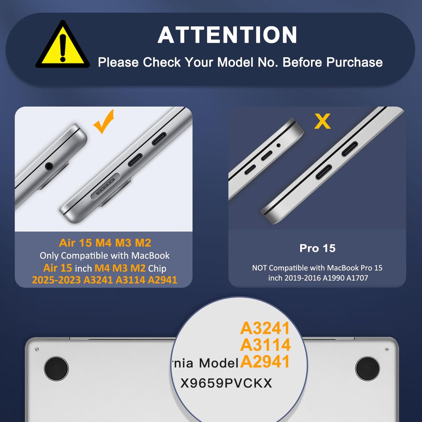 MOSISO Compatible with MacBook Air 15 inch Case 2025 2024 2023 Release M4 A3241 M3 A3114 M2 A2941, Sparkly Glitter Plastic Hard Shell&Keyboard Cover&Screen Protector&Webcam Cover&Type C, Transparent