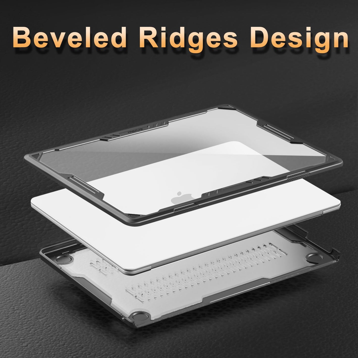 MOSISO Compatible with MacBook Air 15 inch Case M5 2026 M4 M3 M2 2025-2023 A3448 A3241 A3114 A2941,Symmetric Geometric Heavy Duty Protective Hard Shell with TPU Bumper&Keyboard Skin&Type C