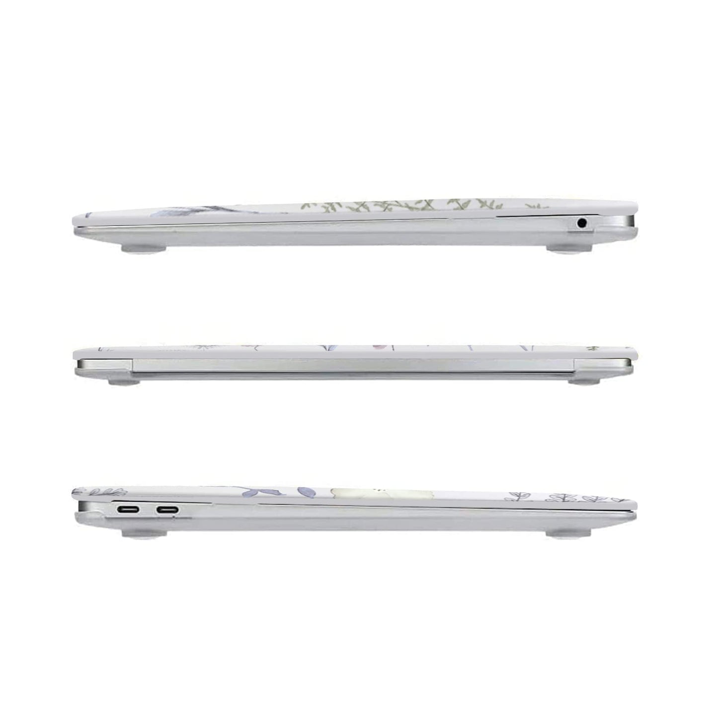 MOSISO Compatible with MacBook Air 13 inch Case 2022 2021 2020 2019 2018 A2337 M1 A2179 A1932, Plastic Meadow Floral Hard Shell&Keyboard Cover&Screen Film for MacBook Air 13.3 inch Case, Transparent