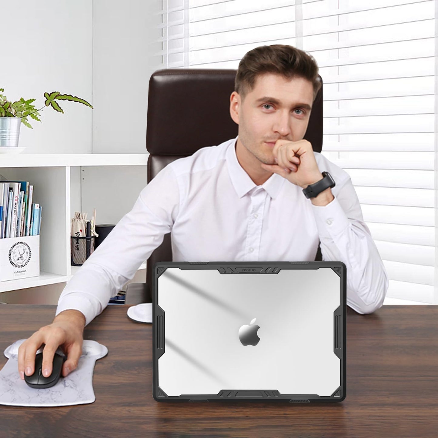 MOSISO Compatible with MacBook Air 15 inch Case M5 2026 M4 M3 M2 2025-2023 A3448 A3241 A3114 A2941,Symmetric Geometric Heavy Duty Protective Hard Shell with TPU Bumper&Keyboard Skin&Type C
