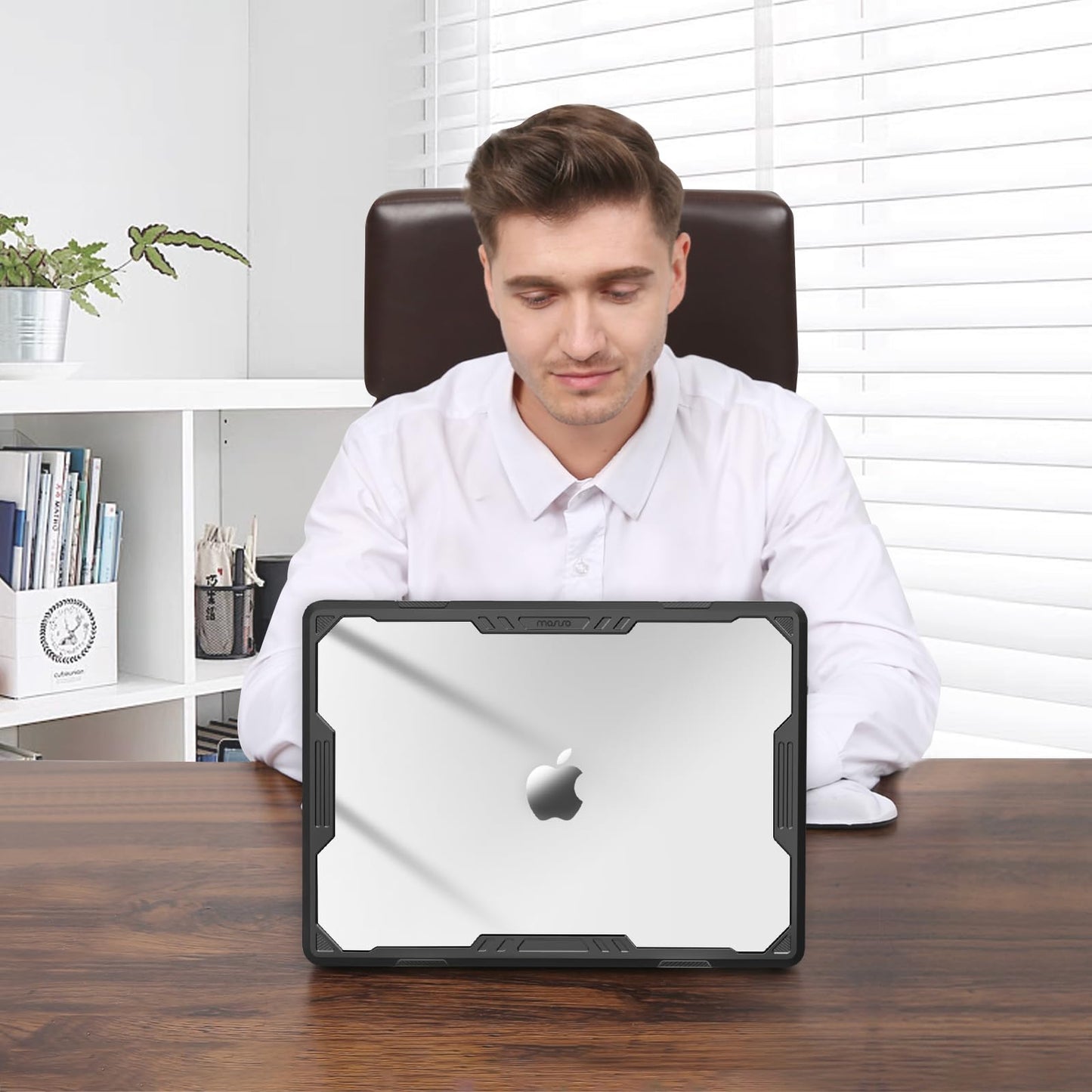 MOSISO Compatible with MacBook Air 15 inch Case M5 2026 M4 M3 M2 2025-2023 A3448 A3241 A3114 A2941,Symmetric Geometric Heavy Duty Protective Hard Shell with TPU Bumper&Keyboard Skin&Type C