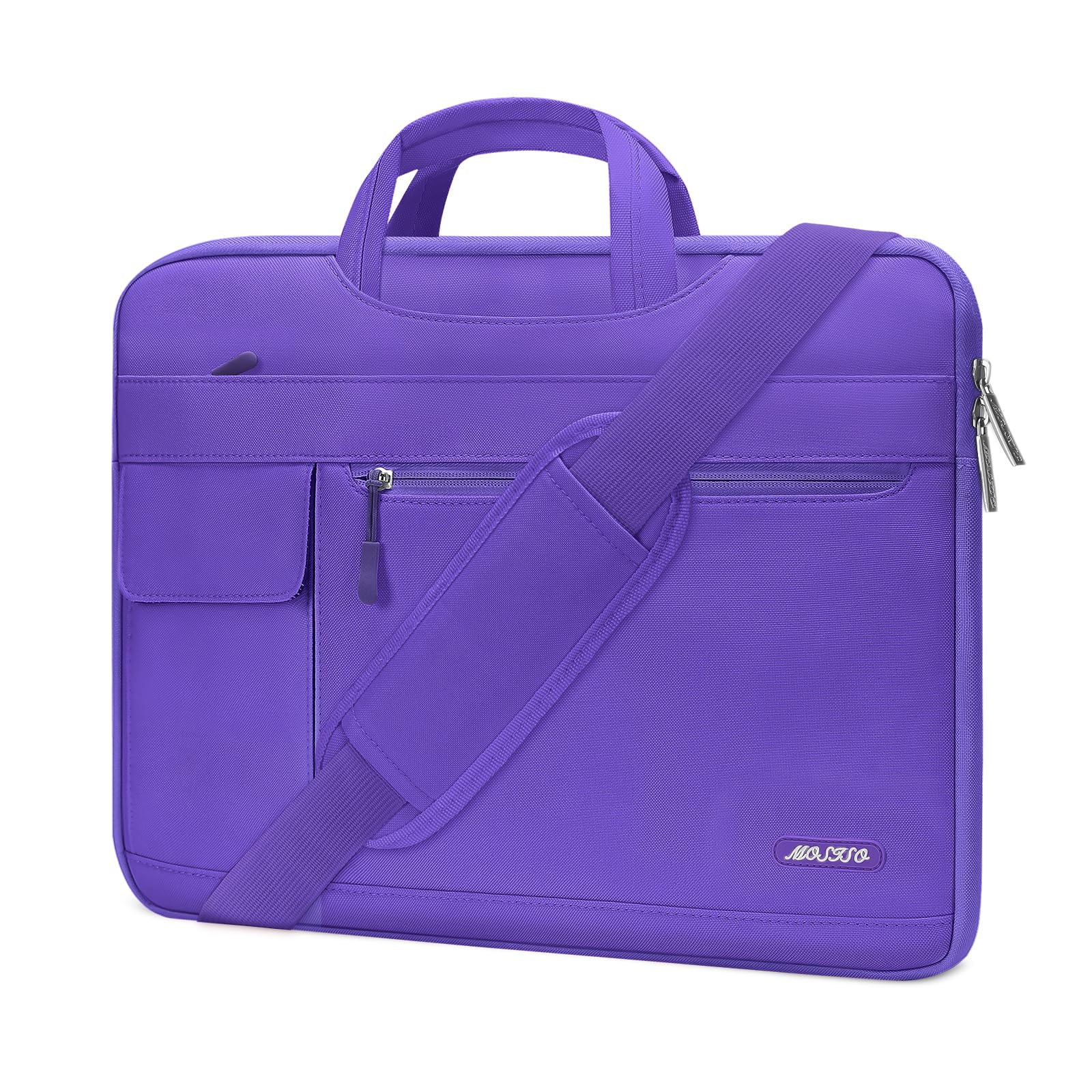 MOSISO Laptop Shoulder Bag Compatible with MacBook Air 13-16 inch M2 A2681 M1 A2337 A2179 A1932/Pro 13 M2 M1 A2338 A2251 A2289 A2159 A1989 A1706 A1708,Polyester Flapover Briefcase Sleeve Case iMosiso