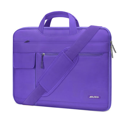 MOSISO Laptop Shoulder Bag Compatible with MacBook Air 13-16 inch M2 A2681 M1 A2337 A2179 A1932/Pro 13 M2 M1 A2338 A2251 A2289 A2159 A1989 A1706 A1708,Polyester Flapover Briefcase Sleeve Case iMosiso