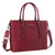 MOSISO PU Leather Laptop Tote Bag for Women, Waterproof Large Capacity Business Work Briefcase Shoulder Laptop Bag