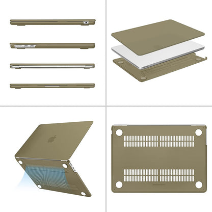 MOSISO Compatible with MacBook Air 13.6 inch Case 2022 Release A2681 M2 Chip with Liquid Retina Display & Touch ID, Protective Plastic Hard Shell Case & Keyboard Cover & Webcam Cover, Olive Yellow iMosiso