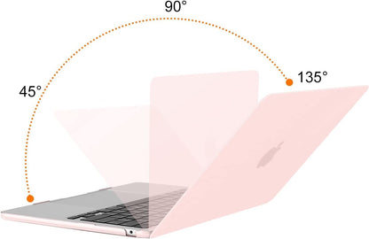 MOSISO Compatible with MacBook Air 13.6 inch Case 2022 2023 Release A2681 M2 Chip with Liquid Retina Display & Touch ID, Protective Plastic Hard Shell Case & Keyboard Cover Skin, Chalk Pink iMosiso