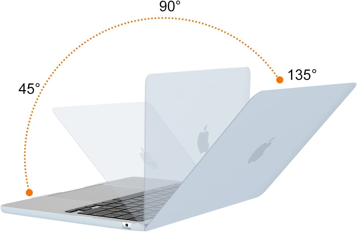 MOSISO Compatible with MacBook Air 13.6 inch Case 2022 Release A2681 M2 Chip with Liquid Retina Display & Touch ID, Protective Plastic Hard Shell Case & Keyboard Cover Skin, Baby Blue iMosiso