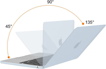 MOSISO Compatible with MacBook Air 13.6 inch Case 2022 Release A2681 M2 Chip with Liquid Retina Display & Touch ID, Protective Plastic Hard Shell Case & Keyboard Cover Skin, Baby Blue iMosiso