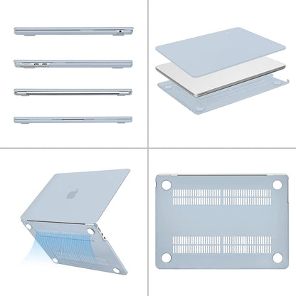 MOSISO Compatible with MacBook Air 13.6 inch Case 2022 Release A2681 M2 Chip with Liquid Retina Display & Touch ID, Protective Plastic Hard Shell Case & Keyboard Cover Skin, Baby Blue iMosiso