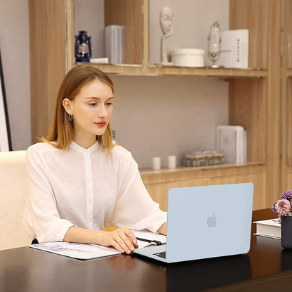 MOSISO Compatible with MacBook Air 13.6 inch Case 2022 Release A2681 M2 Chip with Liquid Retina Display & Touch ID, Protective Plastic Hard Shell Case & Keyboard Cover Skin, Baby Blue iMosiso