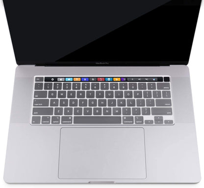 MOSISO Keyboard Cover Compatible with 2020 MacBook Pro 13 inch A2338 M1 A2289 A2251 & 2019 MacBook Pro 16 inch A2141 with Touch ID & Retina Display, Protective Silicone Skin, Transparent iMosiso