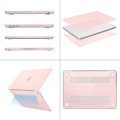 MOSISO Compatible with MacBook Air 13.6 inch Case 2022 2023 Release A2681 M2 Chip with Liquid Retina Display & Touch ID, Protective Plastic Hard Shell Case & Keyboard Cover Skin, Chalk Pink iMosiso