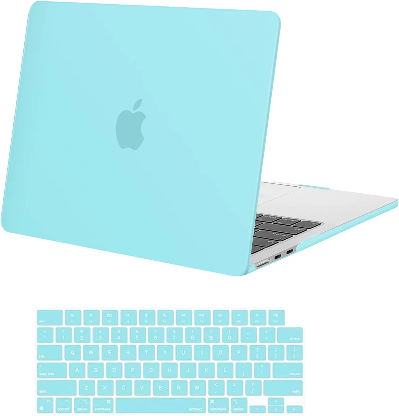 MOSISO Compatible with MacBook Air 13.6 inch Case 2022 Release A2681 M2 Chip with Liquid Retina Display & Touch ID, Protective Plastic Hard Shell Case & Keyboard Cover Skin, Turquoise iMosiso