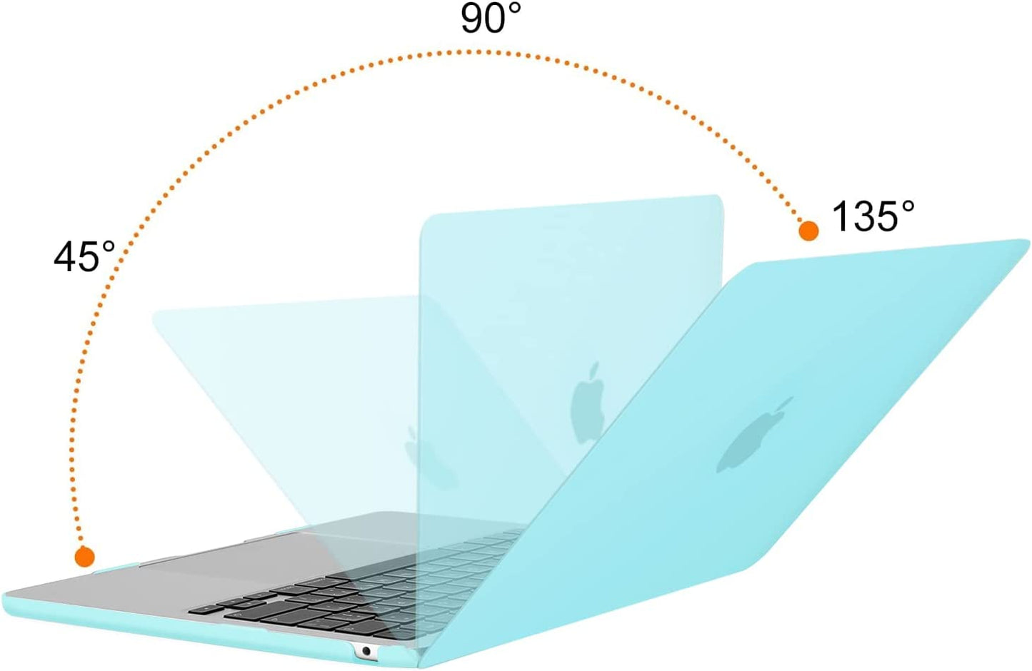 MOSISO Compatible with MacBook Air 13.6 inch Case 2022 Release A2681 M2 Chip with Liquid Retina Display & Touch ID, Protective Plastic Hard Shell Case & Keyboard Cover Skin, Turquoise iMosiso