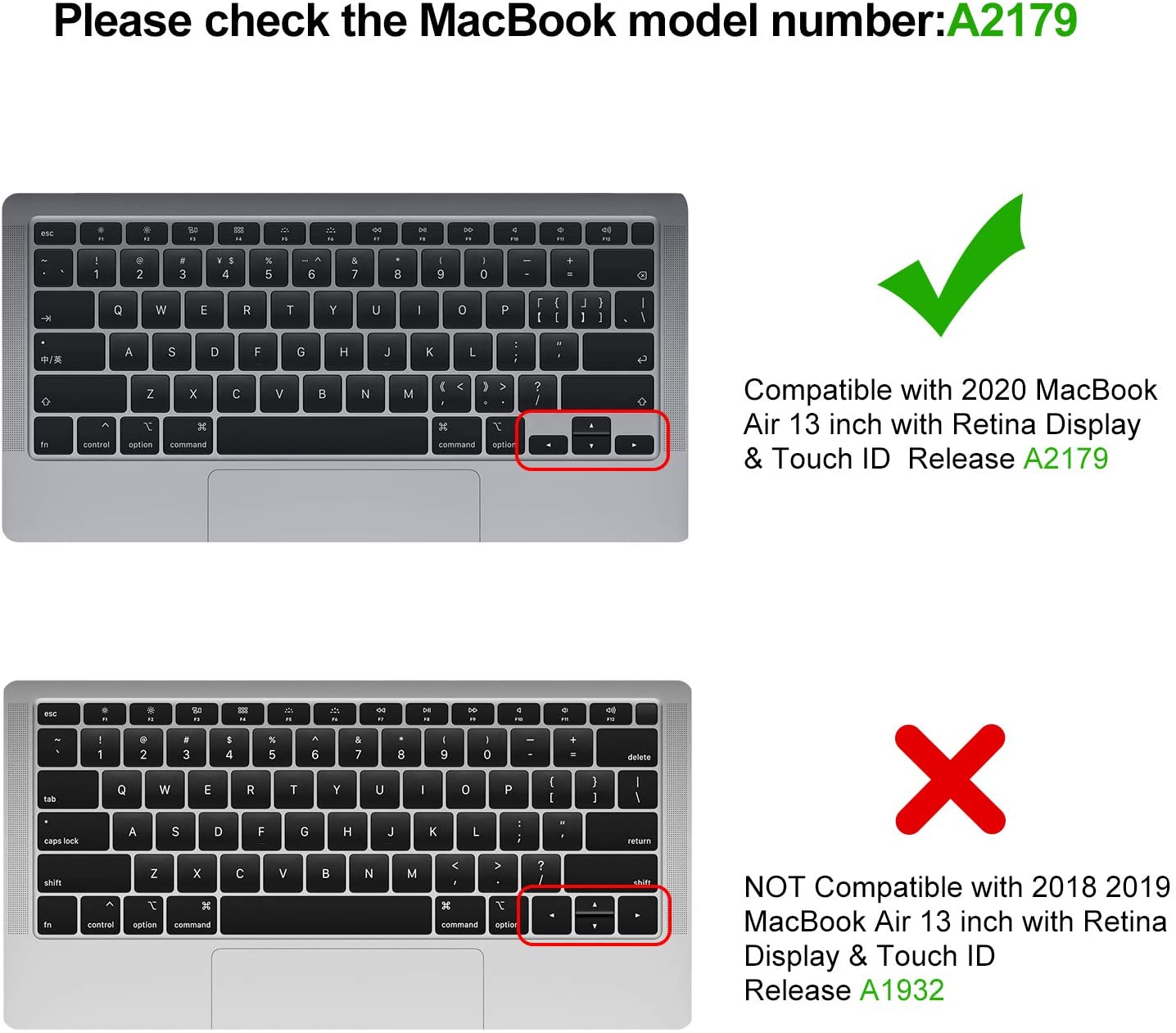 MOSISO Keyboard Cover Only Compatible with MacBook Air 13 inch 2020 Release A2337 M1 A2179 Retina Display with Touch ID Backlit Magic Keyboard, Waterproof Protective Silicone Skin, Transparent iMosiso