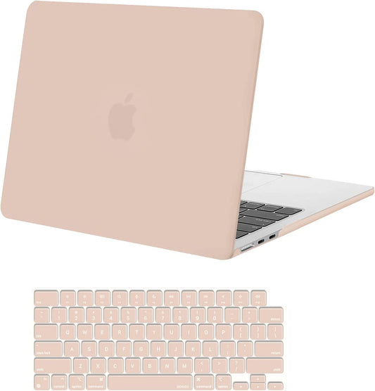 MOSISO Compatible with MacBook Air 13.6 inch Case 2022 2023 Release A2681 M2 Chip with Liquid Retina Display & Touch ID, Protective Plastic Hard Shell Case & Keyboard Cover Skin, Camel iMosiso