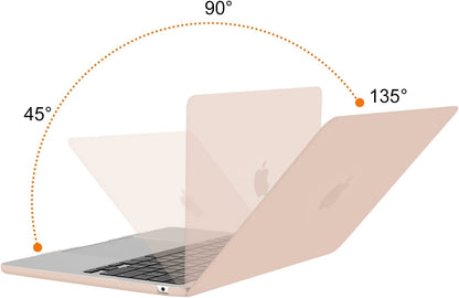 MOSISO Compatible with MacBook Air 13.6 inch Case 2022 2023 Release A2681 M2 Chip with Liquid Retina Display & Touch ID, Protective Plastic Hard Shell Case & Keyboard Cover Skin, Camel iMosiso