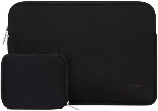 MOSISO Laptop Sleeve Compatible with MacBook Pro 16 inch 2021 M1 Pro/M1 Max A2485/2019-2020 A2141/Pro Retina 15 A1398, 15-15.6 inch Notebook Computer, Neoprene Bag Cover with Small Case, Black iMosiso