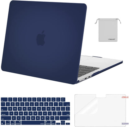 MOSISO Compatible with MacBook Air 13.6 inch Case 2022 2023 Release A2681 M2 Chip with Liquid Retina Display Touch ID, Plastic Hard Shell&Keyboard Cover&Screen Protector&Storage Bag, Navy Blue iMosiso