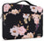MOSISO Laptop Sleeve 360 Protective Case Compatible with MacBook Pro 16 inch 2021 2022 M1 Pro/Max A2485/2019-2020 A2141/Pro Retina 15 A1398, 15-15.6 inch Notebook, Peony Bag with Trolley Belt, Black
