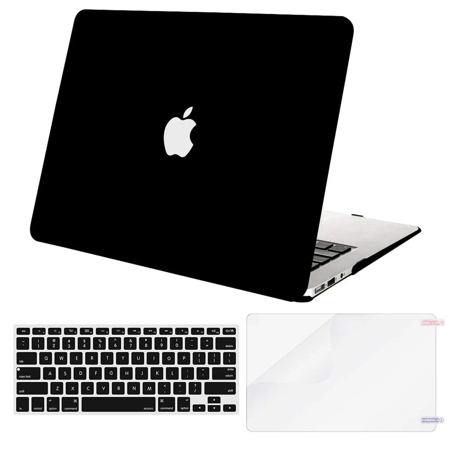 MOSISO Plastic Hard Case & Keyboard Cover & Screen Protector Only Compatible MacBook Air 13 Inch (Models: A1369 & A1466, Older Version 2010-2017 Release) iMosiso