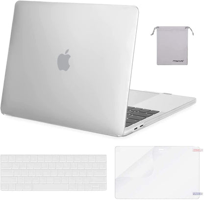 MOSISO Compatible with MacBook Pro 13 inch Case 2020-2016 Release A2338 M1 A2289 A2251 A2159 A1989 A1706 A1708, Plastic Hard Shell Case&Keyboard Cover Skin&Screen Protector&Storage Bag, Frost iMosiso