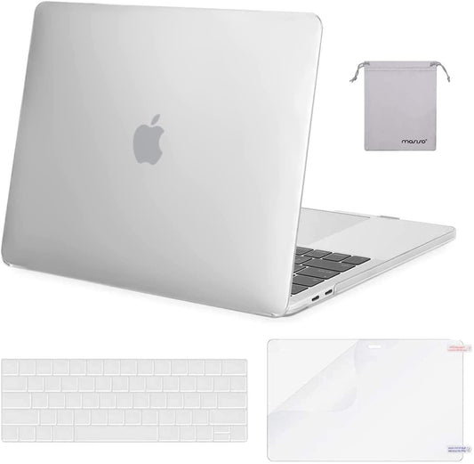 MOSISO Compatible with MacBook Pro 13 inch Case 2020-2016 Release A2338 M1 A2289 A2251 A2159 A1989 A1706 A1708, Plastic Hard Shell Case&Keyboard Cover Skin&Screen Protector&Storage Bag, Frost iMosiso