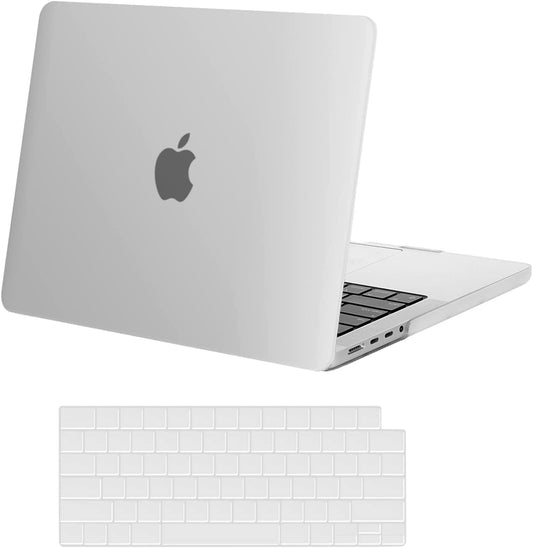 MOSISO Compatible with MacBook Pro 14 inch Case 2021 2022 Release A2442 M1 Pro / M1 Max with Liquid Retina XDR Display Touch ID, Plastic Hard Shell Case & Keyboard Cover Skin, Frost iMosiso