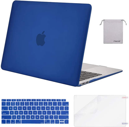MOSISO Compatible with MacBook Air 13 inch Case 2022, 2021-2018 Release A2337 M1 A2179 A1932 Retina Display Touch ID, Plastic Hard Shell&Keyboard Cover&Screen Protector&Storage Bag, Royal Blue iMosiso
