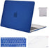 MOSISO Compatible with MacBook Air 13 inch Case 2022, 2021-2018 Release A2337 M1 A2179 A1932 Retina Display Touch ID, Plastic Hard Shell&Keyboard Cover&Screen Protector&Storage Bag, Royal Blue