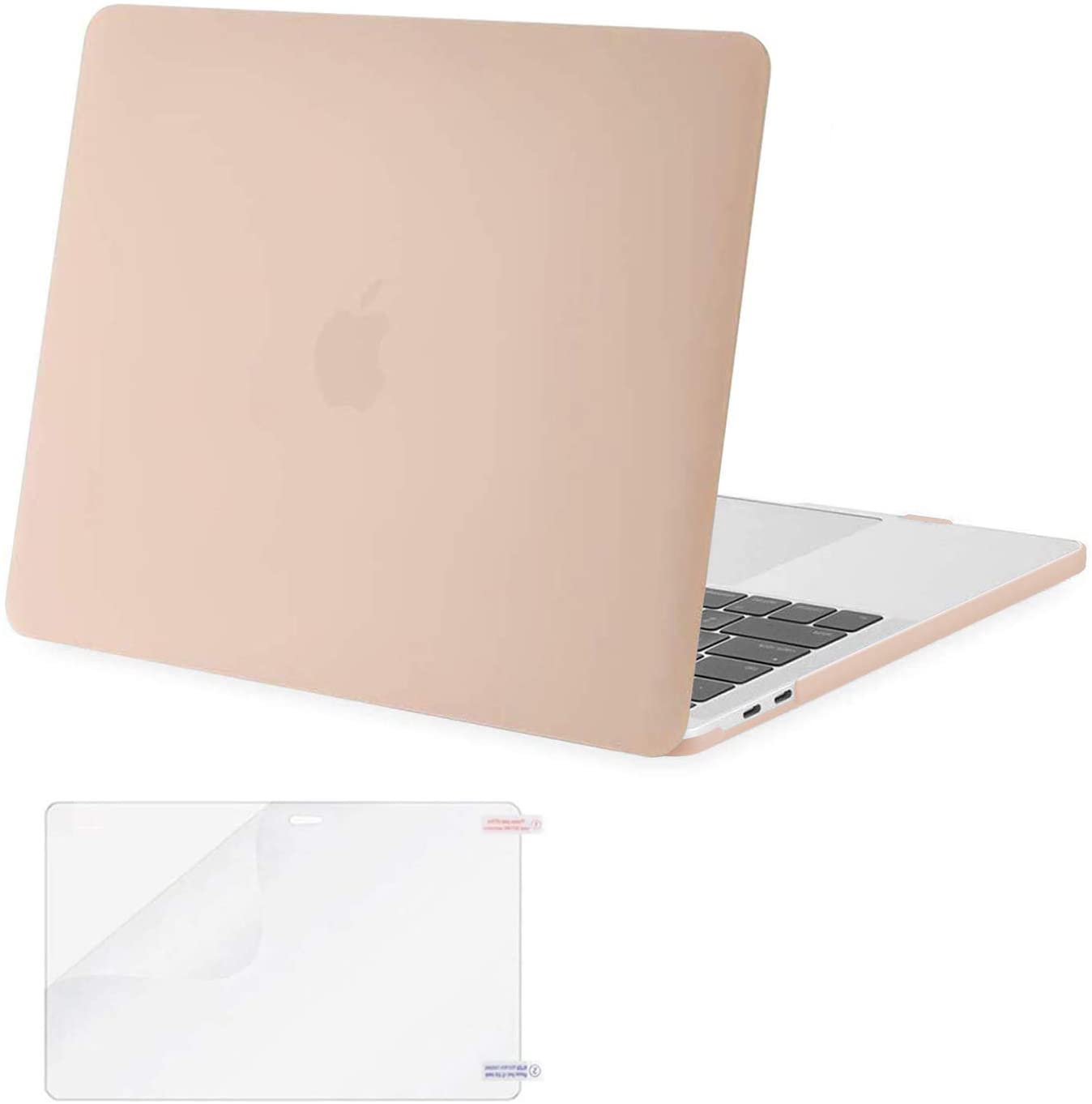 MOSISO Compatible with MacBook Pro 13 inch Case 2020-2016 Release A2338 M1 A2289 A2251 A2159 A1989 A1706 A1708 with/Without Touch Bar, Plastic Hard Shell Case Cover & Screen Protector, Camel iMosiso