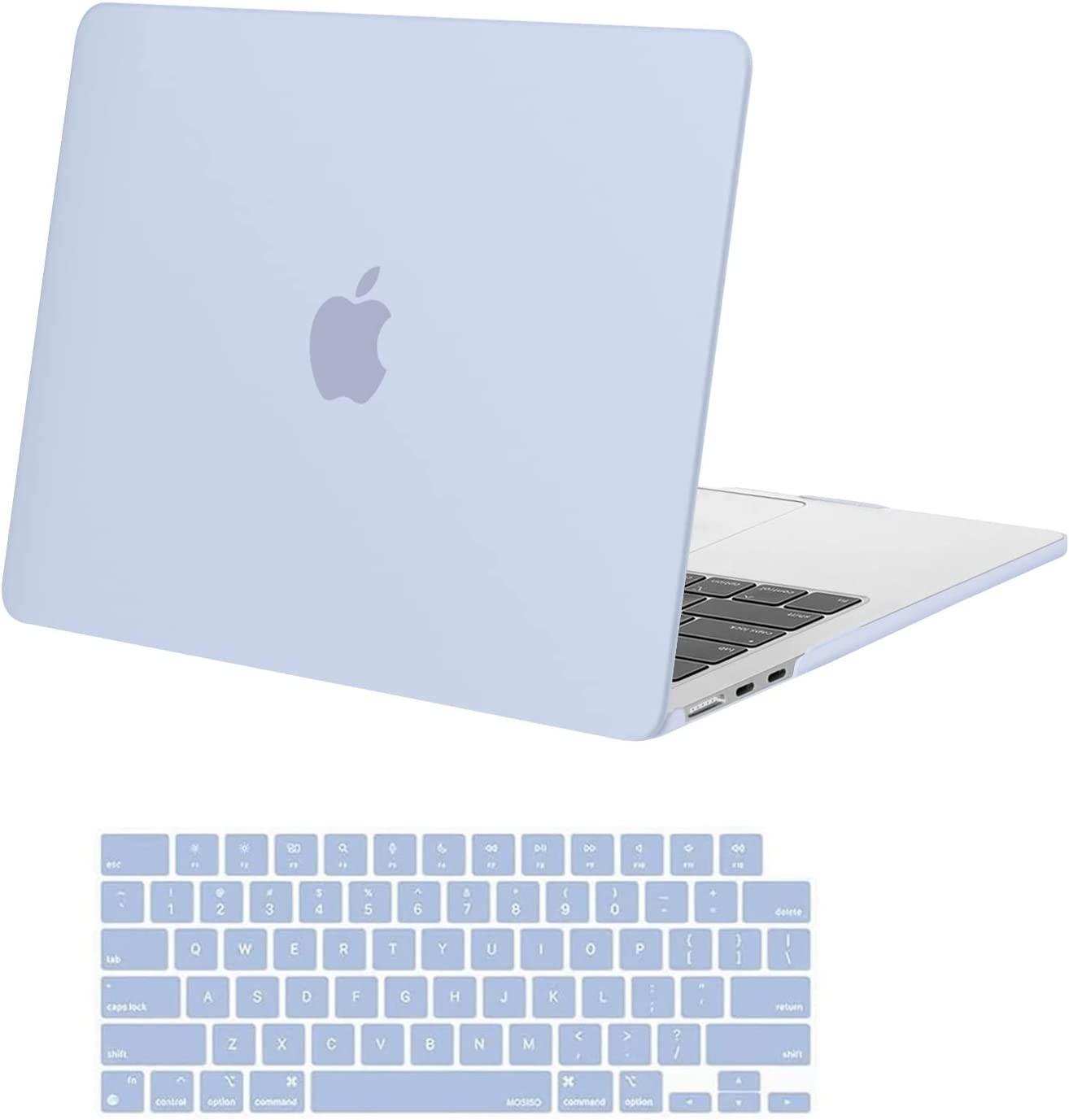 MOSISO Compatible with MacBook Air 13.6 inch Case 2022 2023 Release A2681 M2 Chip with Liquid Retina Display & Touch ID, Protective Plastic Hard Shell Case & Keyboard Cover Skin, Cerulean Blue iMosiso
