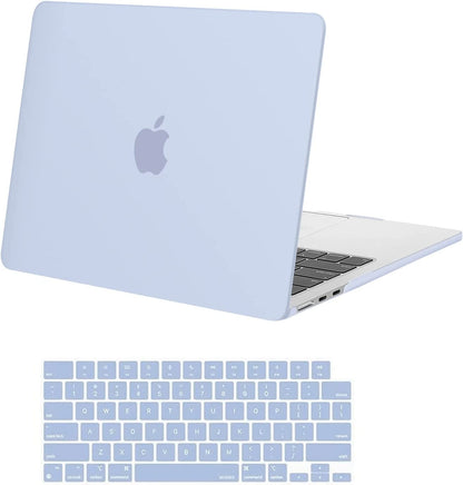 MOSISO Compatible with MacBook Air 13.6 inch Case 2022 2023 Release A2681 M2 Chip with Liquid Retina Display & Touch ID, Protective Plastic Hard Shell Case & Keyboard Cover Skin, Cerulean Blue iMosiso