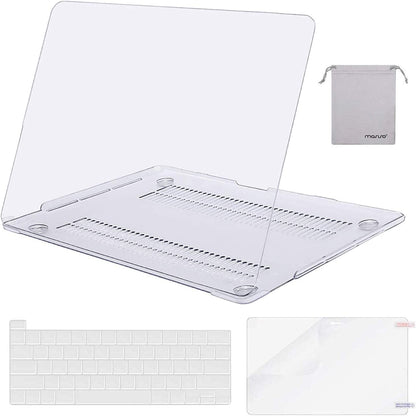 MOSISO Compatible with MacBook Pro 16 inch Case 2020 2019 Release A2141 with Touch Bar Touch ID, Protective Plastic Hard Shell Case & Keyboard Cover & Screen Protector & Storage Bag, Crystal Clear iMosiso