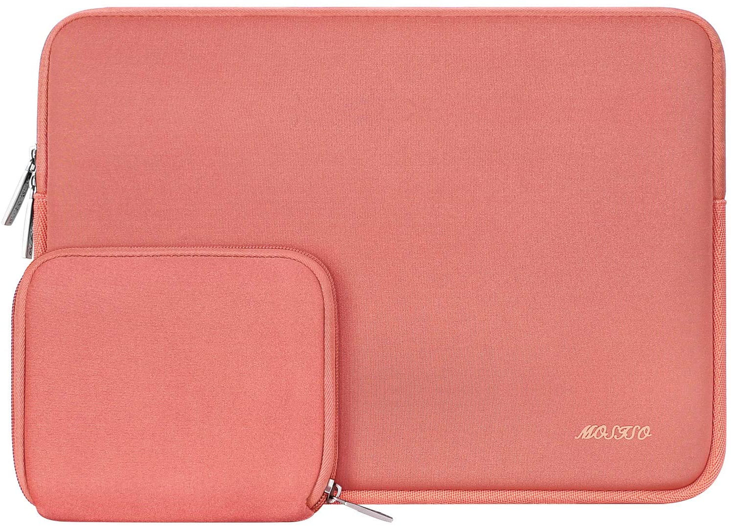 MOSISO Laptop Sleeve 11 11.6 12.3 13 13.3 14 15 15.6 16 inch Compatible with MacBook Air 13 inch A2337 M1 A2179 A1932 2022 Pro 13 A2338 M1 A2251 A2289 A2159 A1989 A1706 A1708 2021 2020 Pro 14 16 inch A2442 A2485 Neoprene Bag with Small Case, Living Coral iMosiso
