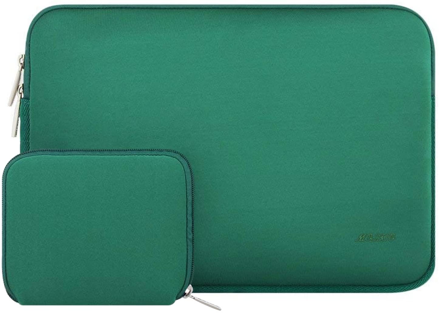 MOSISO Laptop Sleeve 11 11.6 12.3 13 13.3 14 15 15.6 16 inch Compatible with MacBook Air 13 inch A2337 M1 A2179 A1932 2022 Pro 13 A2338 M1 A2251 A2289 A2159 A1989 A1706 2021 2020 Pro 14 16 inch A2442 A2485 Neoprene Bag with Small Case, Peacock Green iMosiso