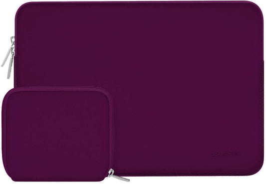 MOSISO Laptop Sleeve 11 11.6 12.3 13 13.3 14 15 15.6 16 inch Compatible with MacBook Air 13 inch A2337 M1 A2179 A1932 2022 Pro 13 A2338 M1 A2251 A2289 A2159 A1989 A1706 2021 2020 Pro 14 16 inch A2442 A2485 Neoprene Bag with Small Case, Magenta Purple iMosiso