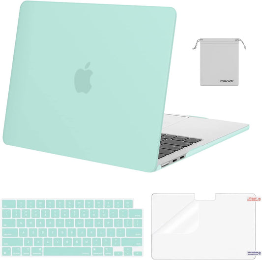 MOSISO Compatible with MacBook Air 13.6 inch Case 2022 2023 Release A2681 M2 Chip with Liquid Retina Display Touch ID, Plastic Hard Shell&Keyboard Cover&Screen Protector&Storage Bag, Mint Green iMosiso