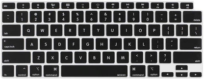 MOSISO Keyboard Cover Only Compatible with MacBook Air 13 inch 2020 Release A2337 M1 A2179 Retina Display with Touch ID Backlit Magic Keyboard, Waterproof Protective Silicone Skin, Black iMosiso