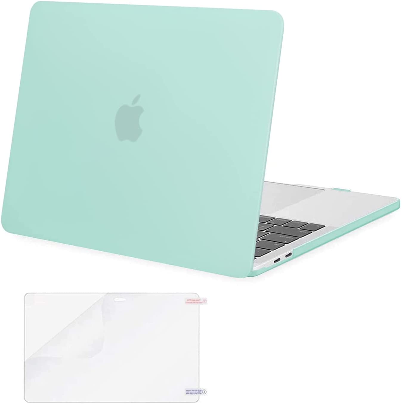 MOSISO Compatible with MacBook Pro 13 inch Case 2020-2016 Release A2338 M1 A2289 A2251 A2159 A1989 A1706 A1708 with/Without Touch Bar, Plastic Hard Shell Case Cover & Screen Protector, Mint Green iMosiso