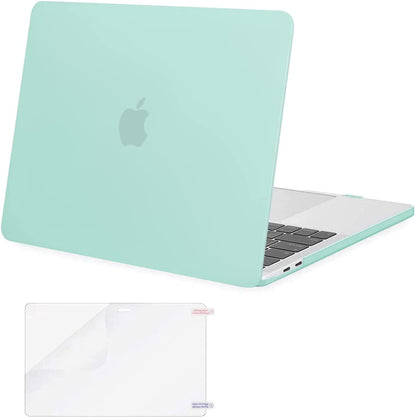 MOSISO Compatible with MacBook Pro 13 inch Case 2020-2016 Release A2338 M1 A2289 A2251 A2159 A1989 A1706 A1708 with/Without Touch Bar, Plastic Hard Shell Case Cover & Screen Protector, Mint Green iMosiso