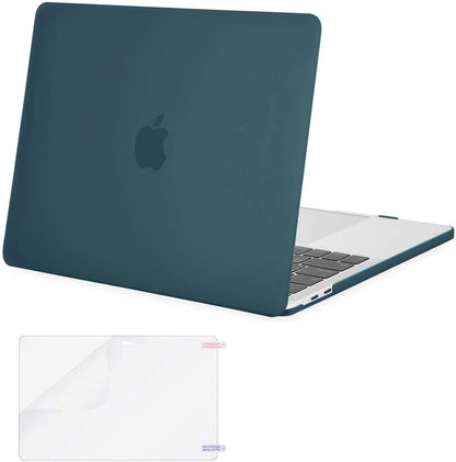 MOSISO Compatible with MacBook Pro 13 inch Case 2020-2016 Release A2338 M1 A2289 A2251 A2159 A1989 A1706 A1708 with/Without Touch Bar, Plastic Hard Shell Case Cover & Screen Protector, Deep Teal iMosiso